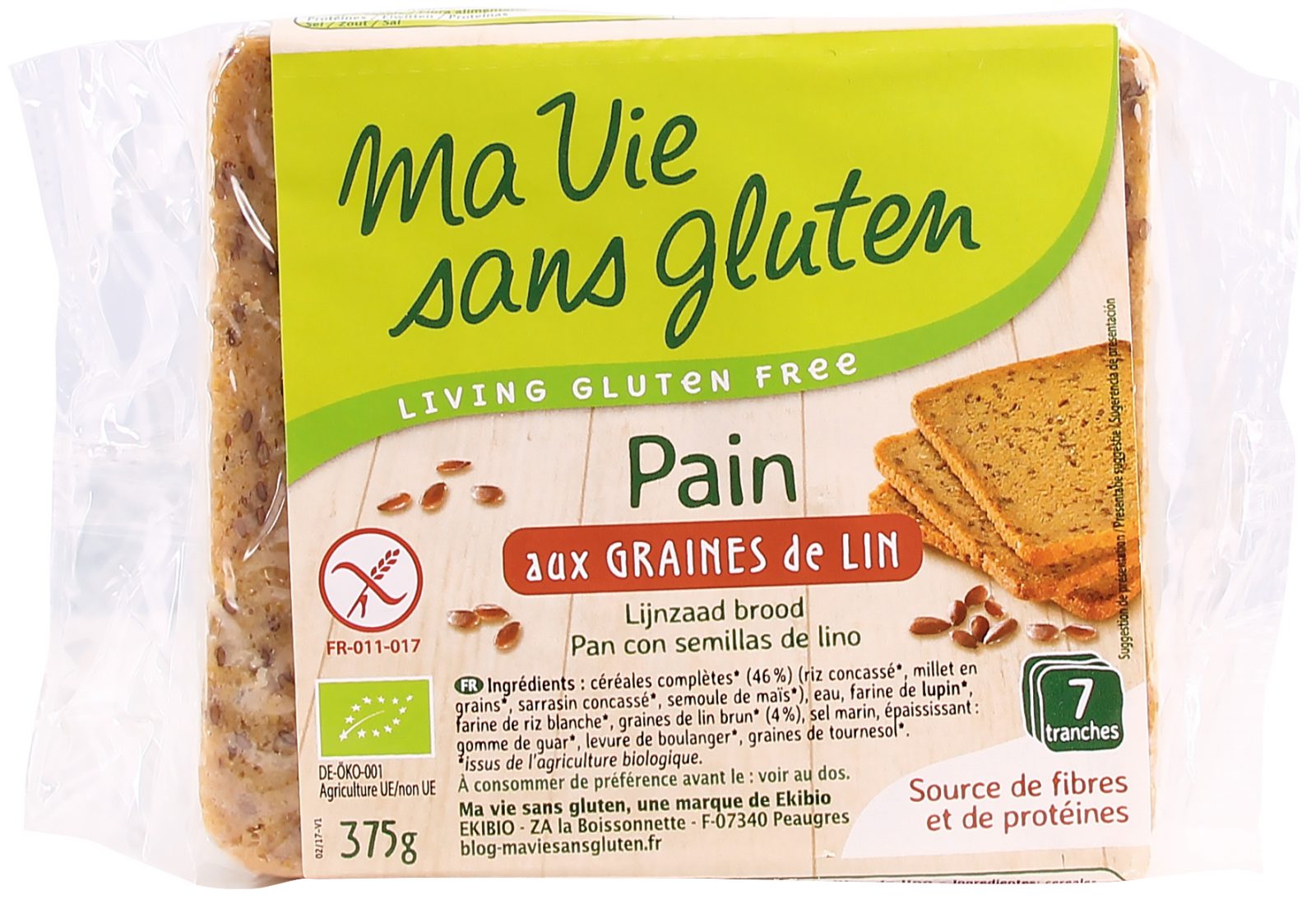 Ma vie sans gluten – Pain bio aux graines de lin - Ma Vie Sans Gluten